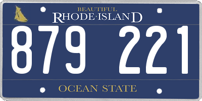RI license plate 879221