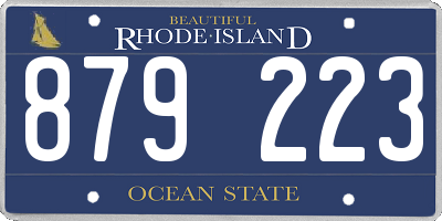 RI license plate 879223