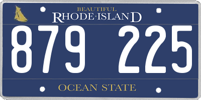 RI license plate 879225
