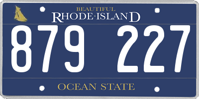 RI license plate 879227