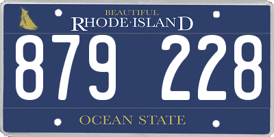 RI license plate 879228