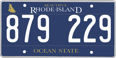 RI license plate 879229