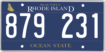 RI license plate 879231