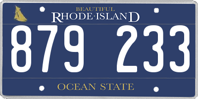 RI license plate 879233