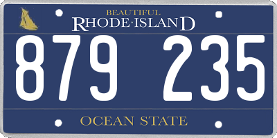 RI license plate 879235