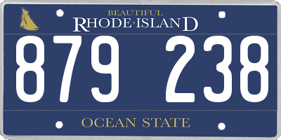 RI license plate 879238