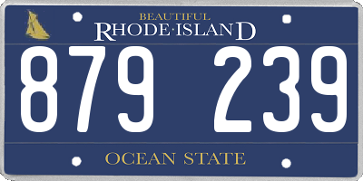 RI license plate 879239