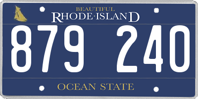 RI license plate 879240