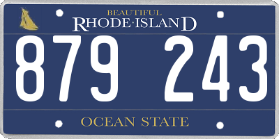 RI license plate 879243