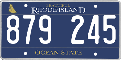 RI license plate 879245