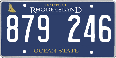 RI license plate 879246
