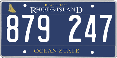 RI license plate 879247