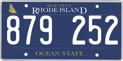RI license plate 879252