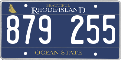 RI license plate 879255