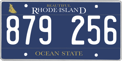 RI license plate 879256
