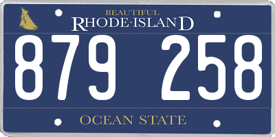 RI license plate 879258