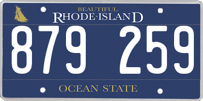 RI license plate 879259