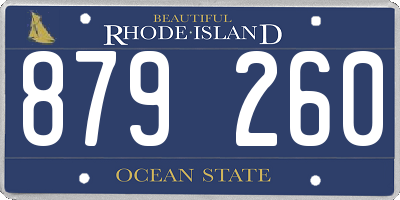 RI license plate 879260
