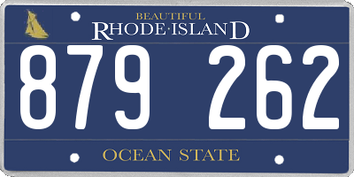 RI license plate 879262