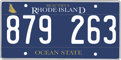 RI license plate 879263