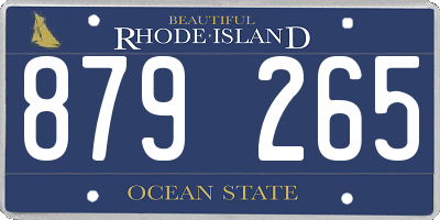 RI license plate 879265