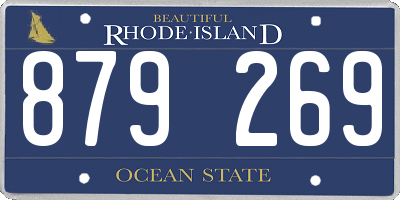 RI license plate 879269