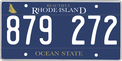 RI license plate 879272