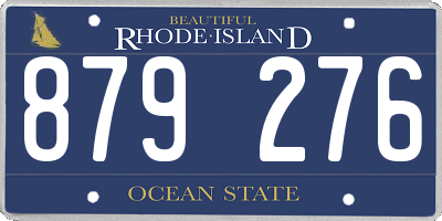 RI license plate 879276