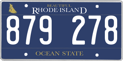 RI license plate 879278