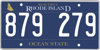 RI license plate 879279