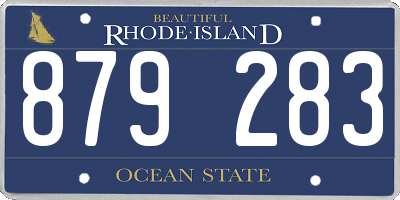 RI license plate 879283