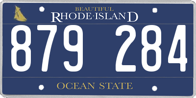 RI license plate 879284