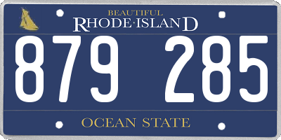 RI license plate 879285