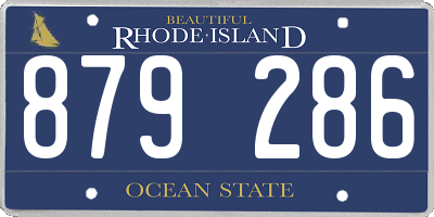 RI license plate 879286