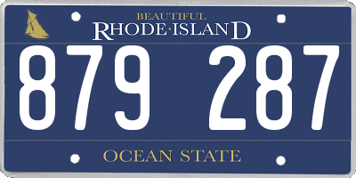 RI license plate 879287