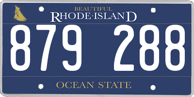RI license plate 879288