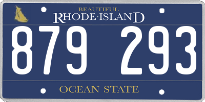 RI license plate 879293