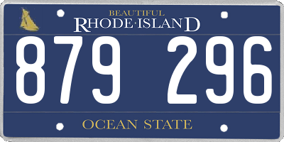 RI license plate 879296