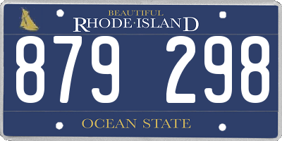 RI license plate 879298
