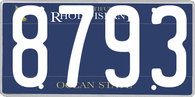 RI license plate 8793