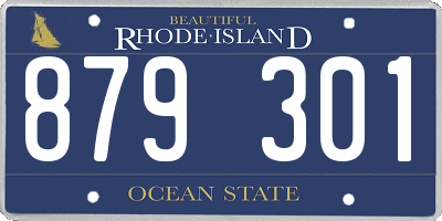 RI license plate 879301