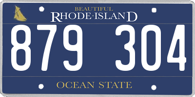 RI license plate 879304