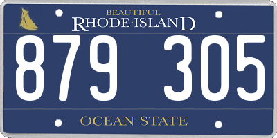 RI license plate 879305