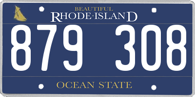 RI license plate 879308