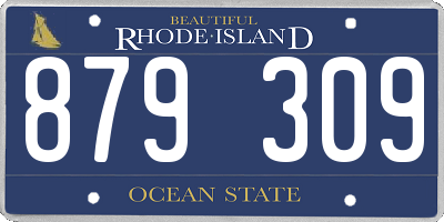 RI license plate 879309