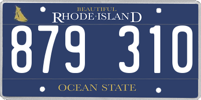 RI license plate 879310
