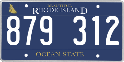RI license plate 879312