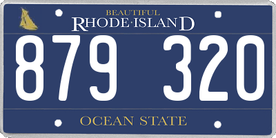 RI license plate 879320