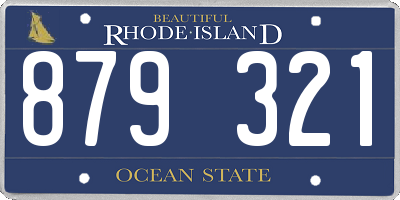 RI license plate 879321