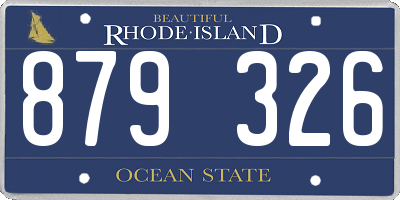 RI license plate 879326